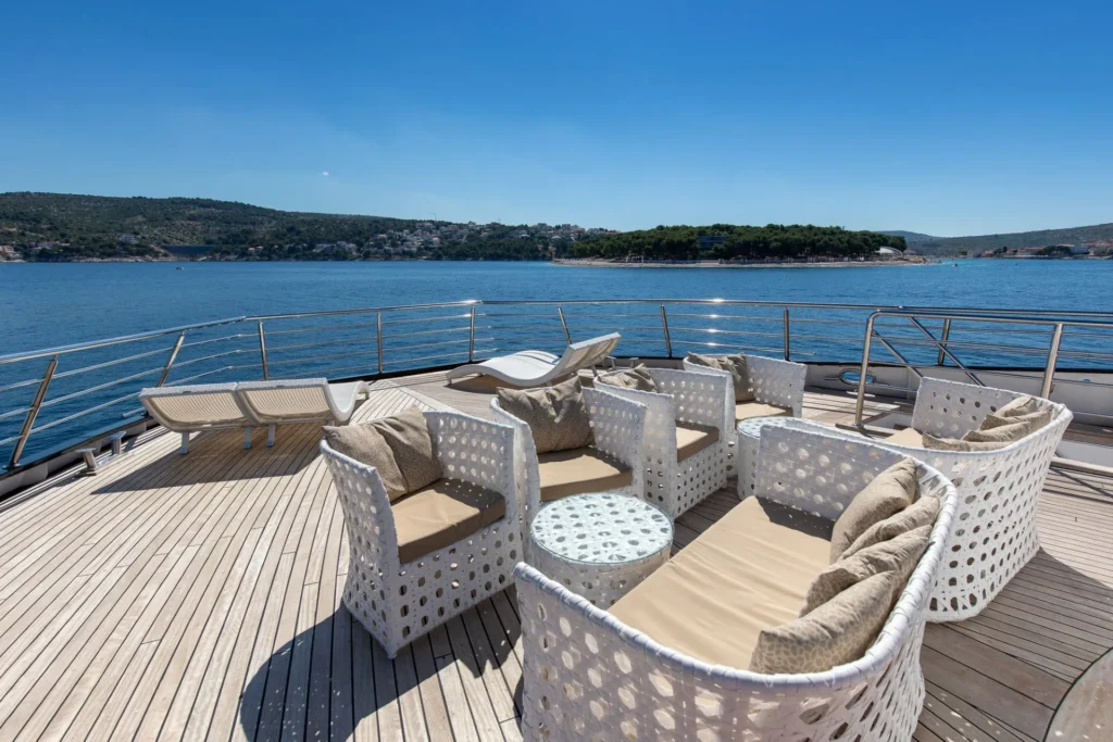 Sun Deck on Adriatic Yacht Cruise