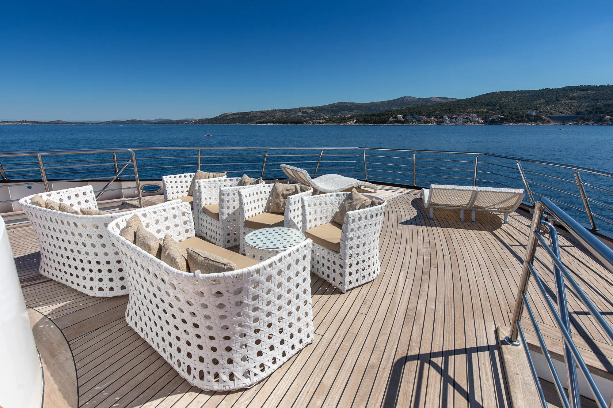 Yacht deck view