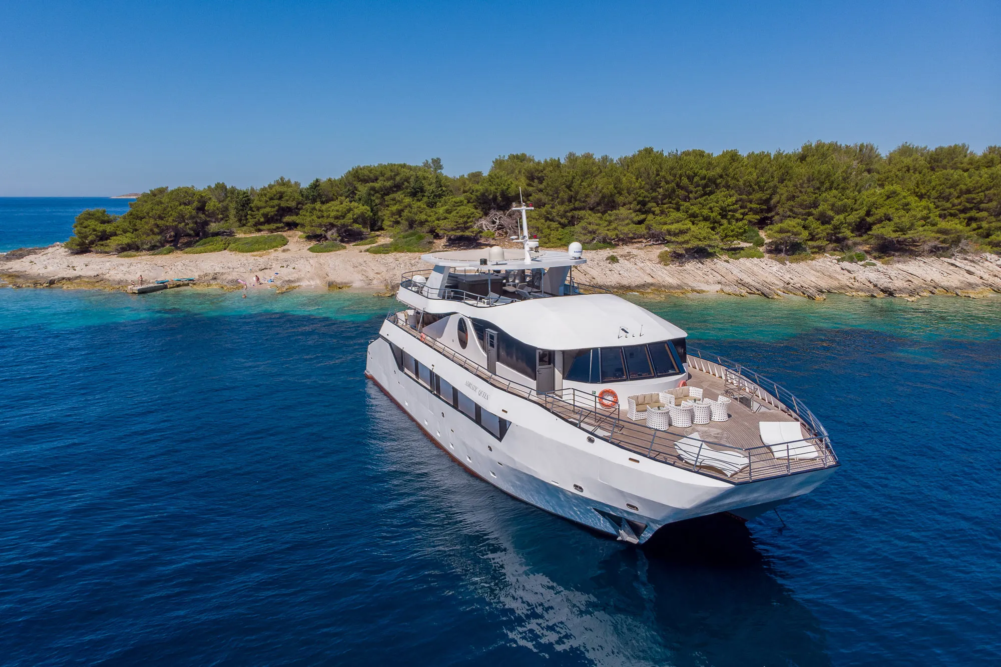 Yacht at deserted island 2